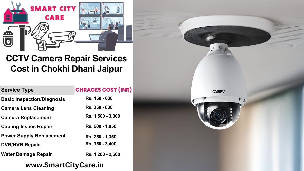 CCTV camera repair services charges list in Jaipur, Chokhi Dhani