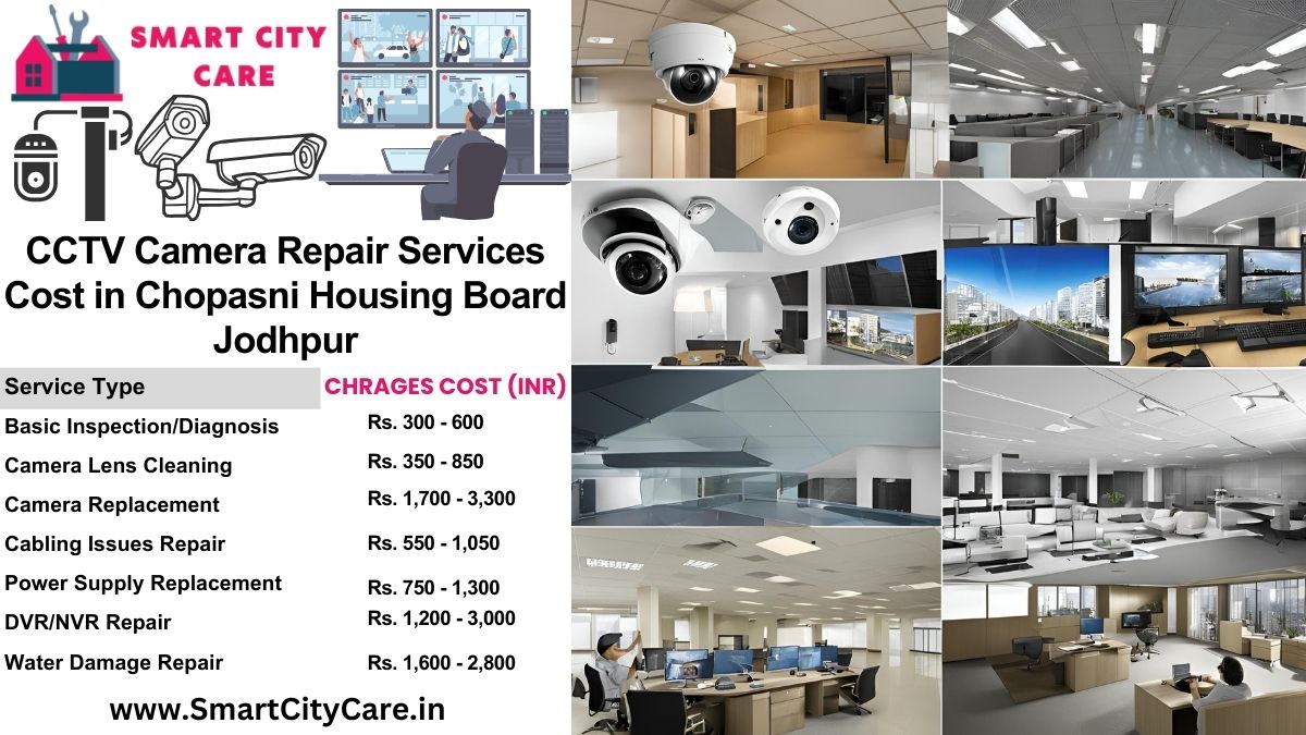 CCTV camera repair services charges list in Jodhpur, Chopasni Housing Board