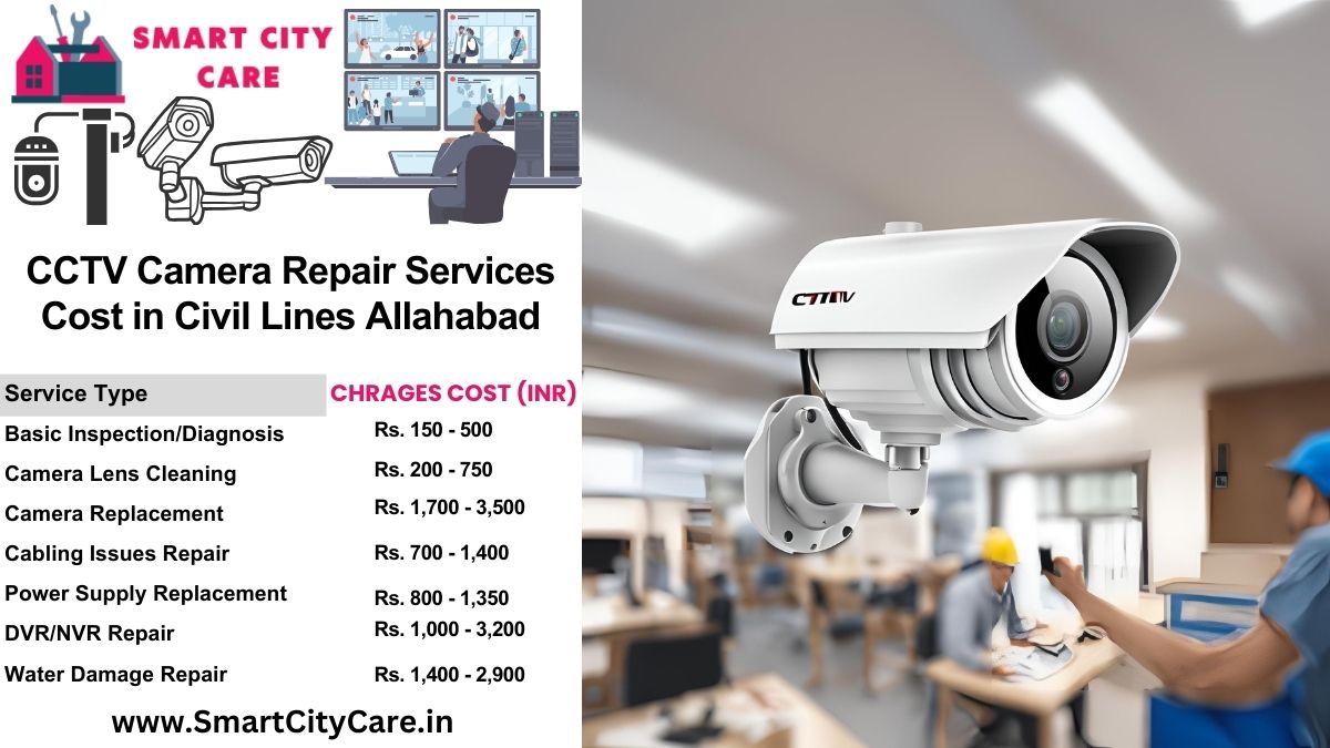 CCTV camera repair services charges list in Allahabad, Civil Lines