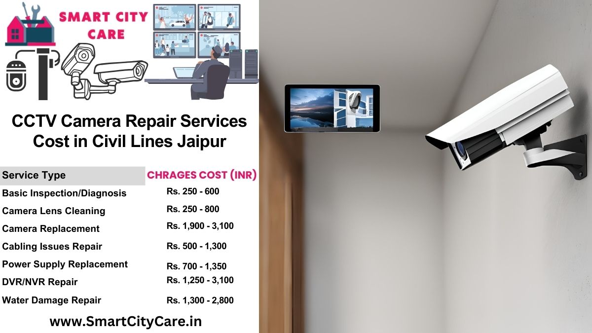 CCTV camera repair services charges list in Jaipur, Civil lines