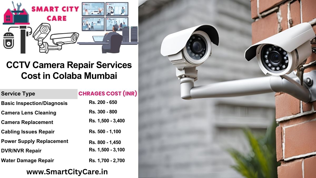 CCTV camera repair services charges list in Mumbai, Colaba