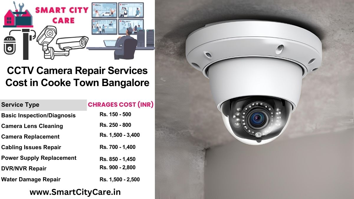 CCTV camera repair services charges list in Bangalore, Cooke Town