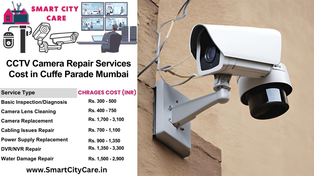 CCTV camera repair services charges list in Mumbai, Cuffe Parade