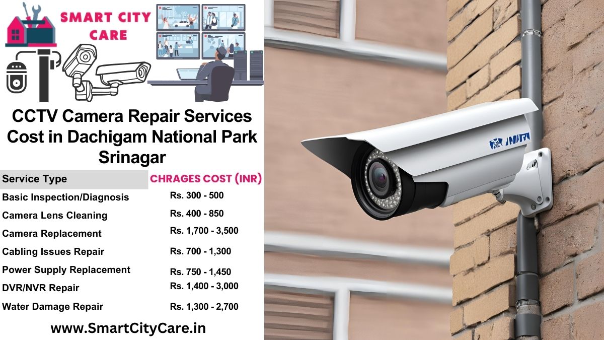 CCTV camera repair services charges list in Srinagar, Dachigam National Park