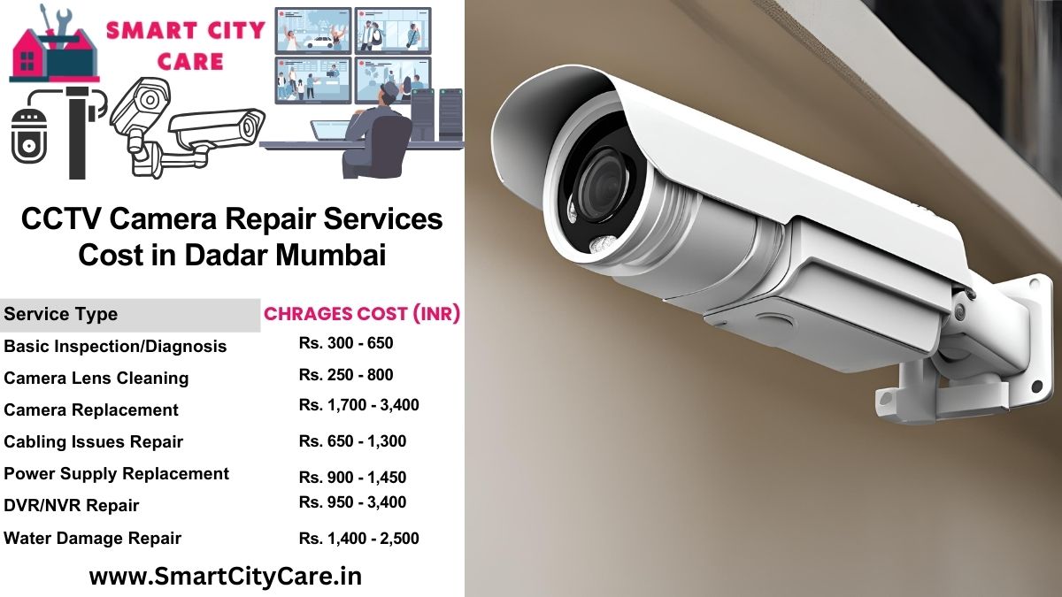 CCTV camera repair services charges list in Mumbai, Dadar