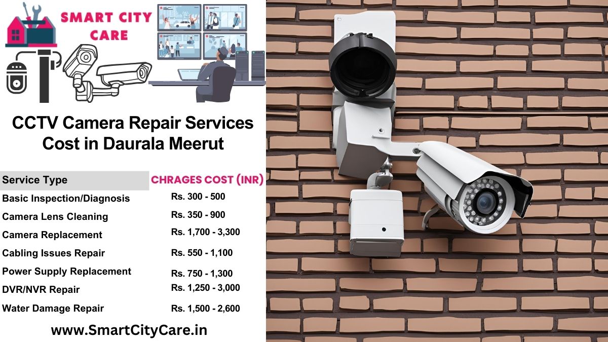 CCTV camera repair services charges list in Meerut, Daurala