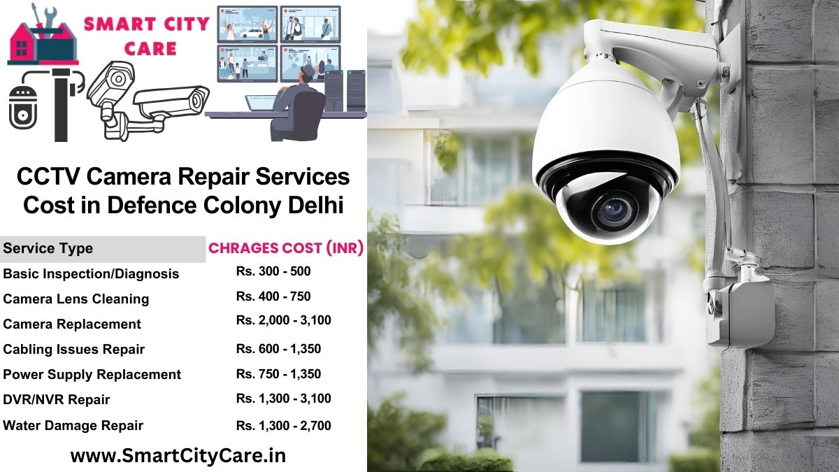 CCTV camera repair services charges in Delhi, Defence Colony