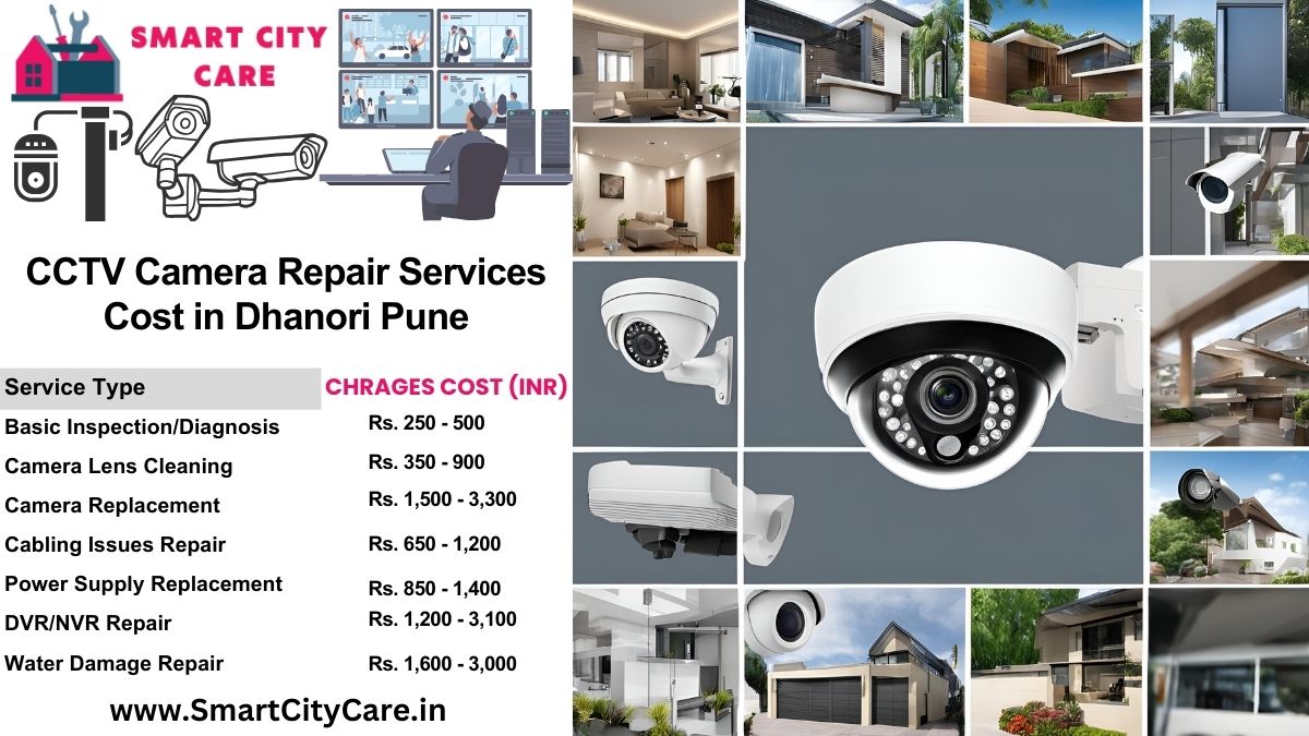 CCTV camera repair services charges list in Pune, Dhanori