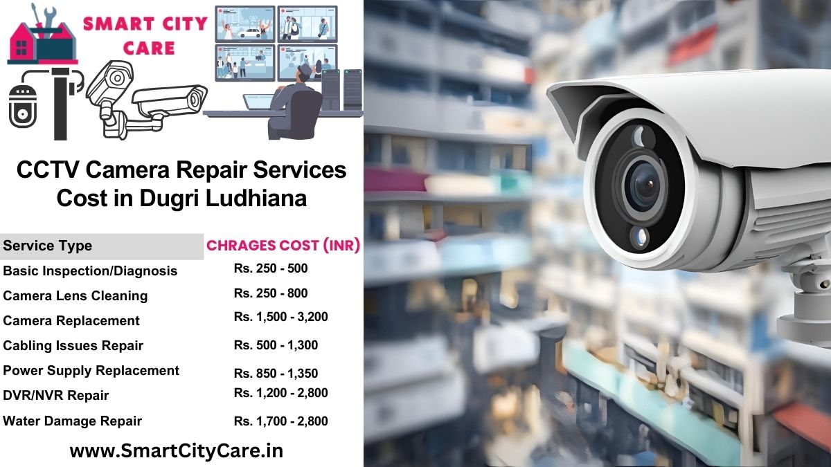 CCTV camera repair services charges list in Ludhiana, Dugri