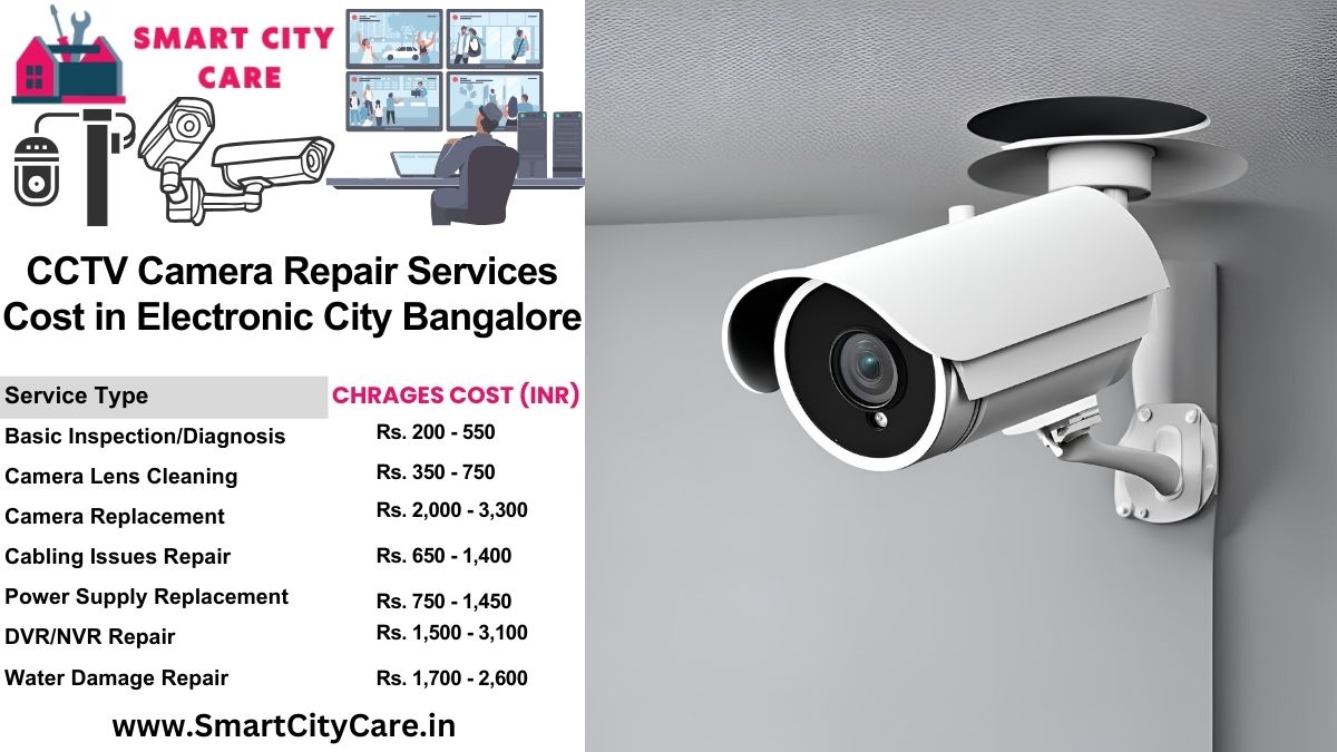 CCTV camera repair services charges list in Bangalore, Electronic City