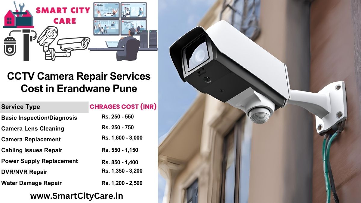 CCTV camera repair services charges list in Pune, Erandwane