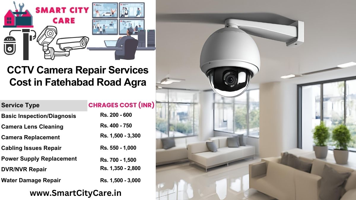 CCTV camera repair services charges list in Agra, Fatehabad Road