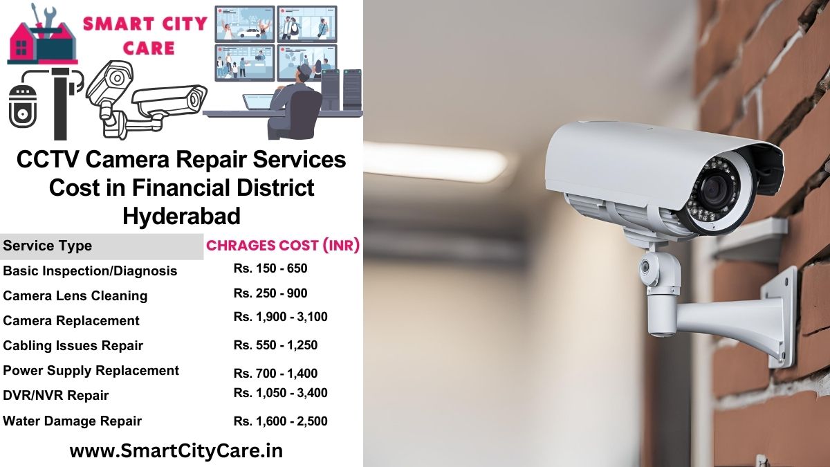 CCTV camera repair services charges list in Hyderabad, Financial District