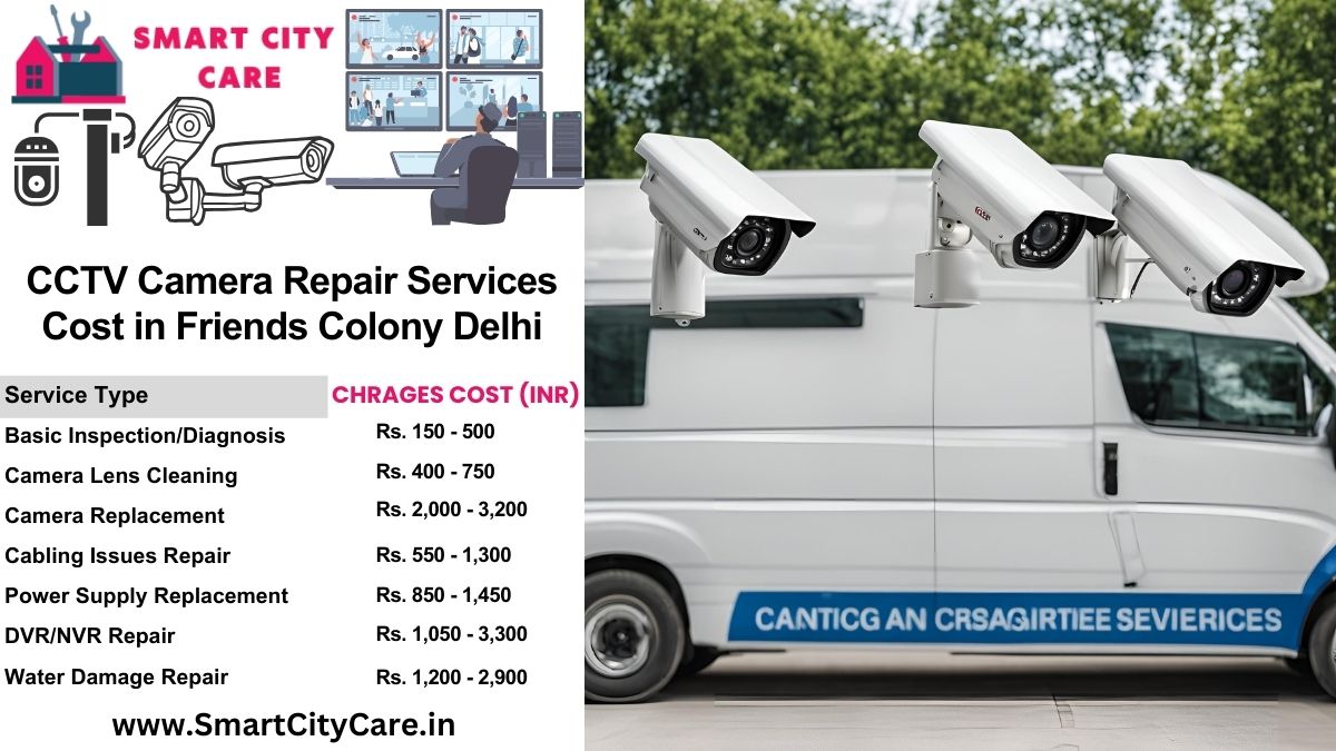 CCTV camera repair services charges list in Delhi, Friends Colony