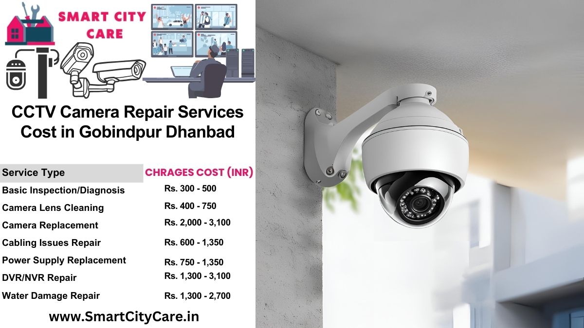CCTV camera repair services charges list in Dhanbad, Gobindpur