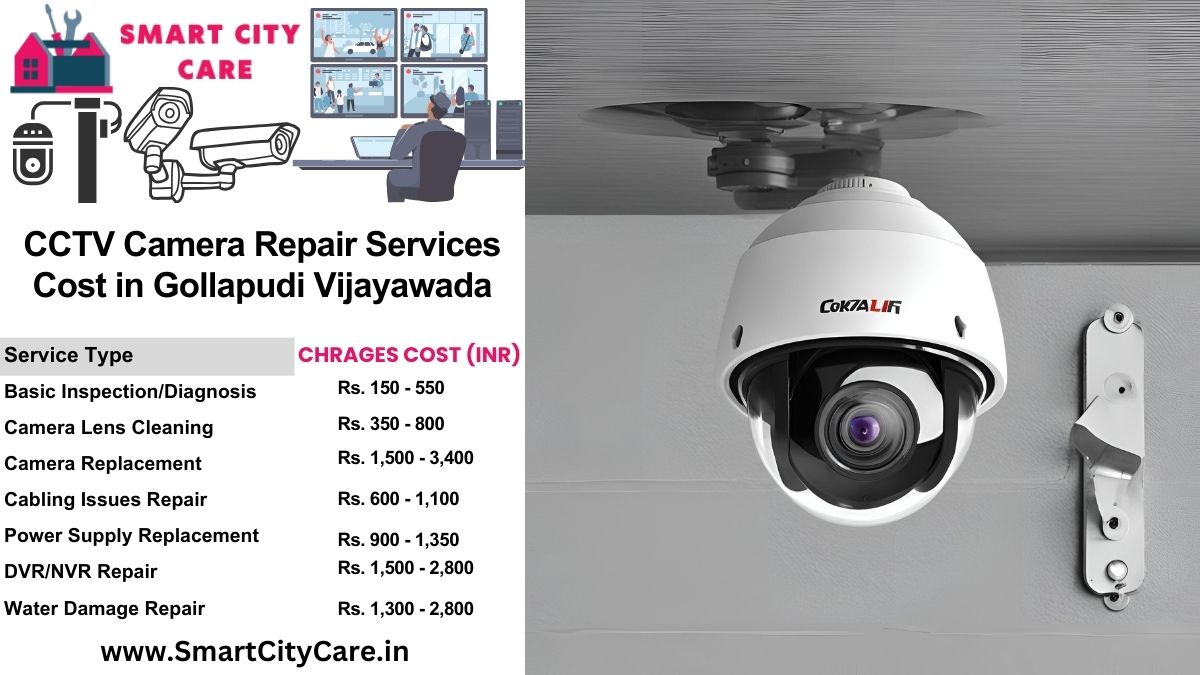 CCTV camera repair services charges list in Vijayawada, Gollapudi