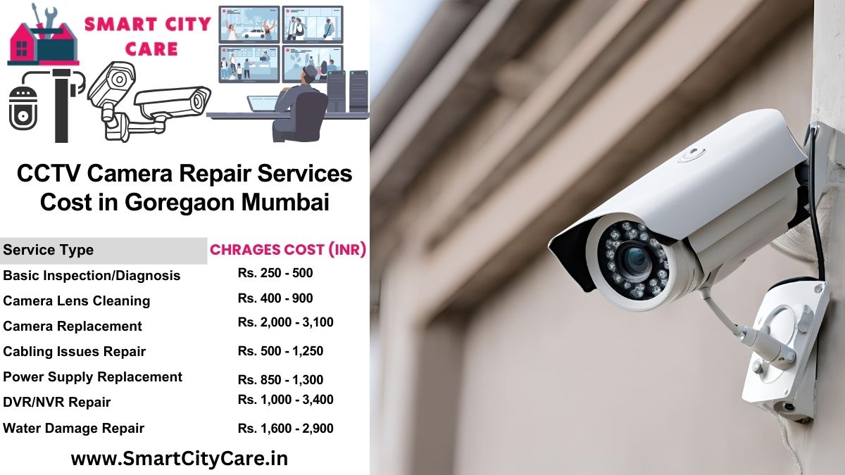 CCTV camera repair services charges list in Mumbai, Goregaon