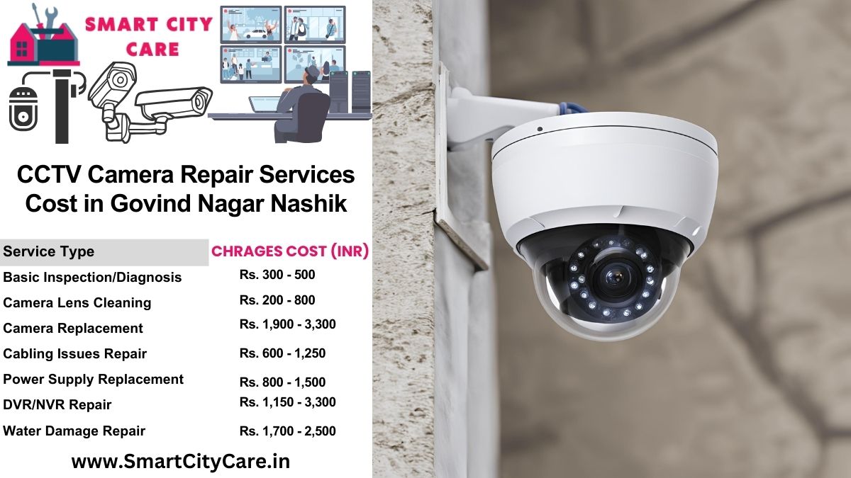 CCTV camera repair services charges list in Nashik, Govind Nagar