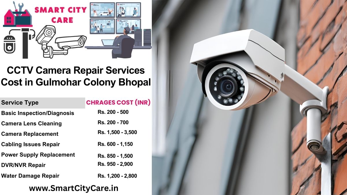 CCTV camera repair services charges list in Bhopal, Gulmohar Colony