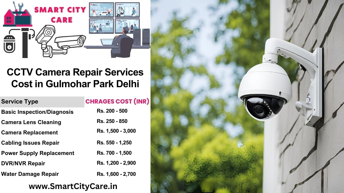 CCTV camera repair services charges in Delhi, Gulmohar Park