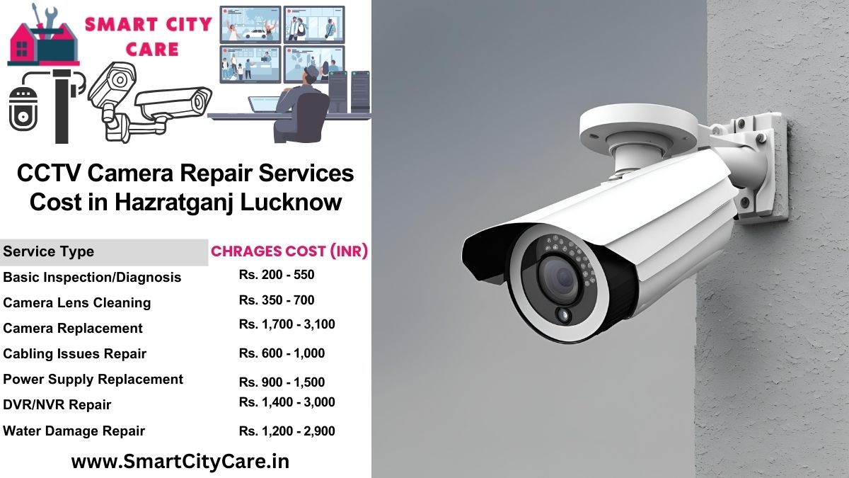 CCTV camera repair services charges list in Lucknow, Hazratganj