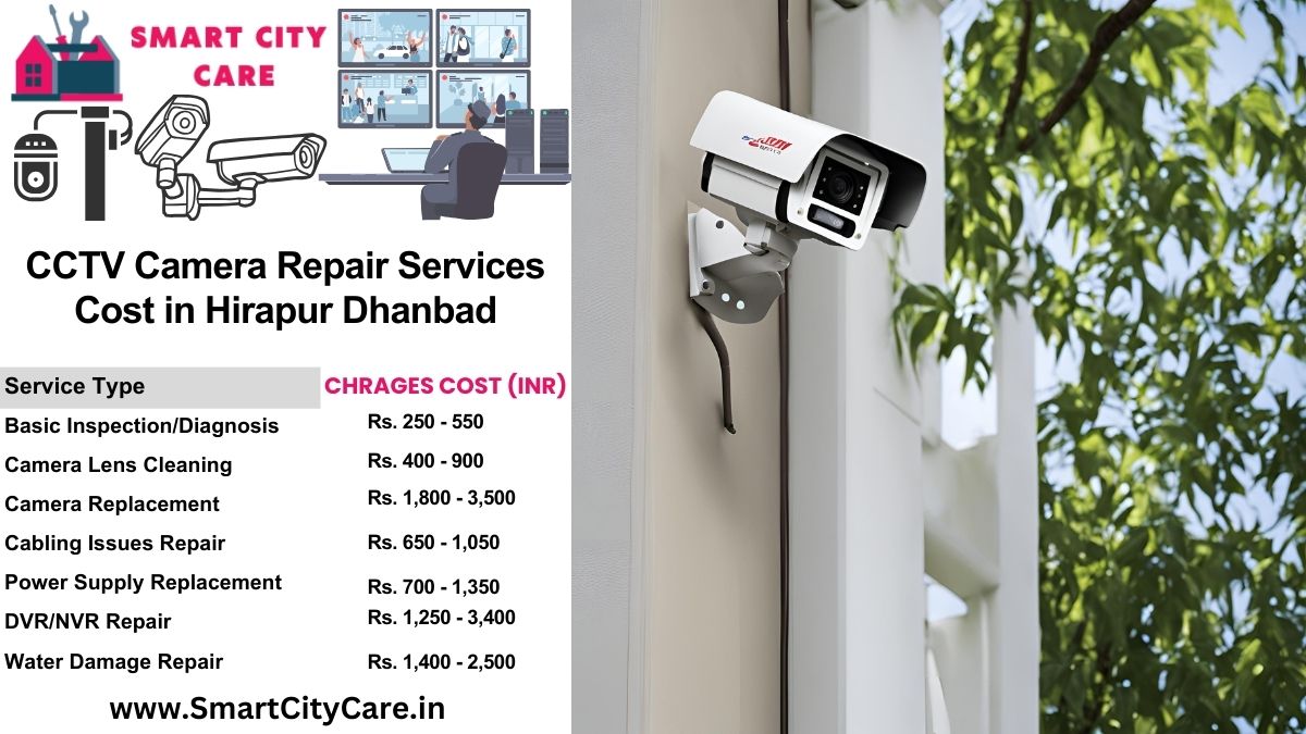 CCTV camera repair services charges list in Dhanbad, Hirapur