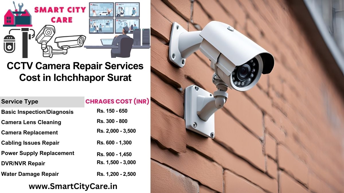 CCTV camera repair services charges in Surat, Ichchhapor