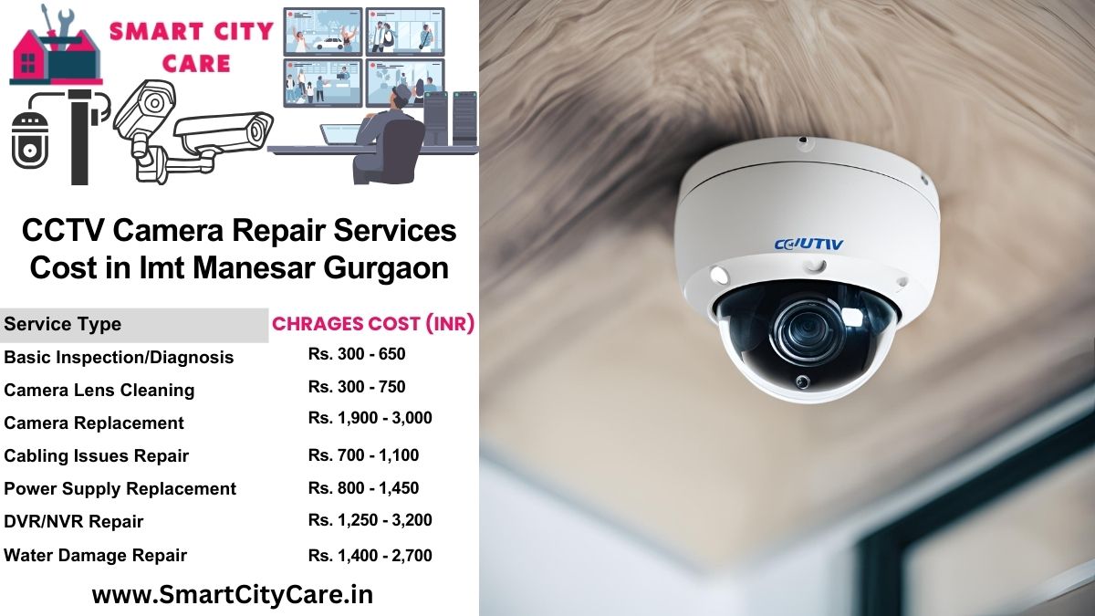 CCTV camera repair services charges list in Gurgaon, Imt Manesar