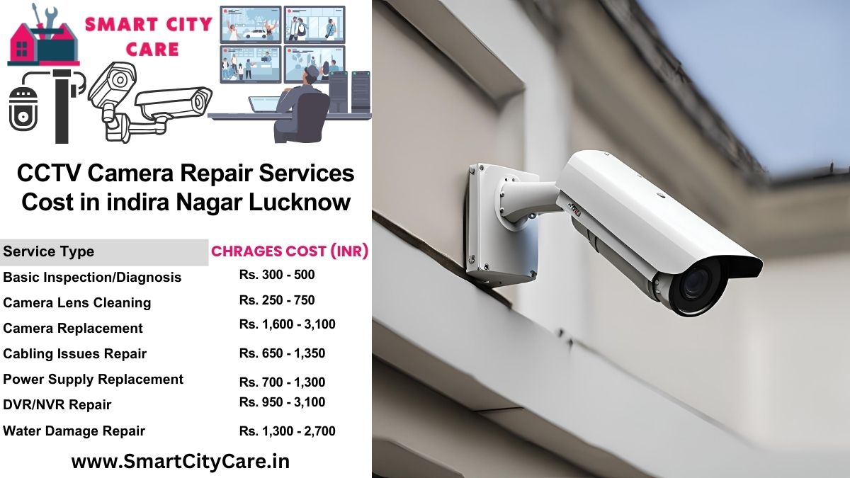 CCTV camera repair services charges list in Lucknow, Indira Nagar