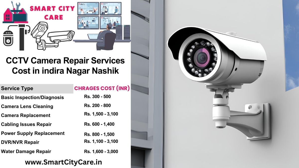 CCTV camera repair services charges list in Nashik, Indira Nagar