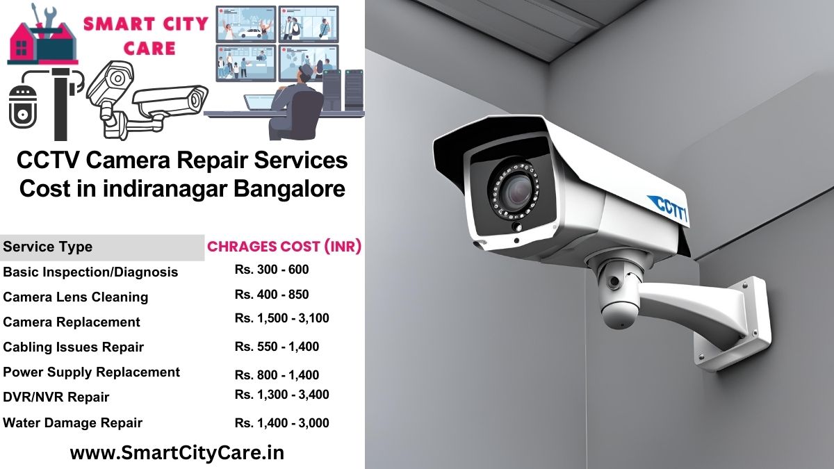 CCTV camera repair services charges list in Bangalore, Indiranagar