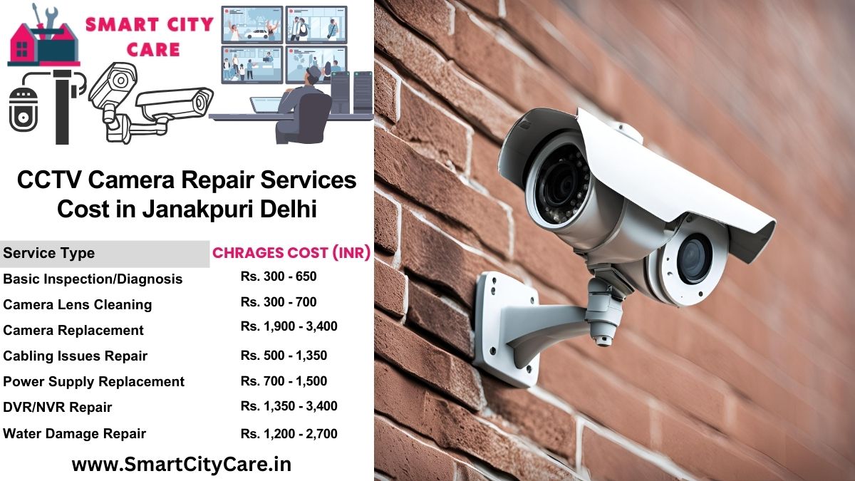 CCTV camera repair services charges list in Delhi, Janakpuri