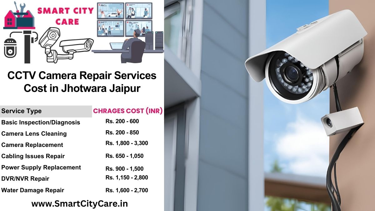 CCTV camera repair services charges list in Jaipur, Jhotwara