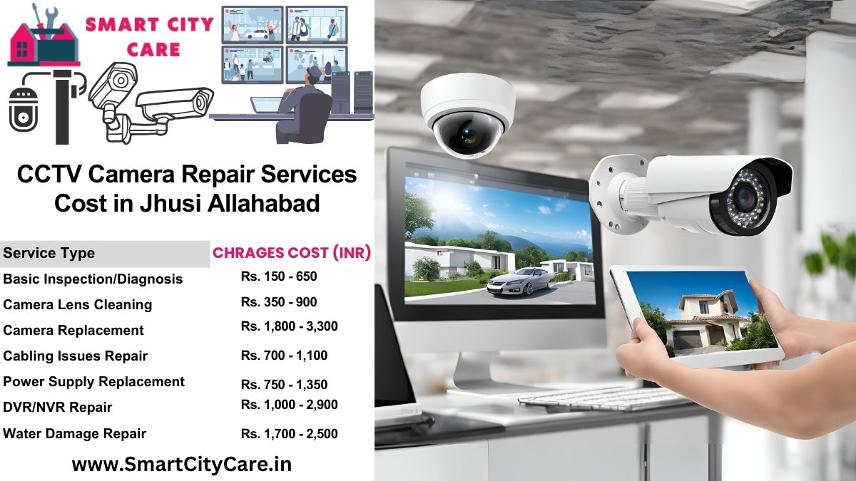 CCTV camera repair services charges list in Allahabad, jhusi