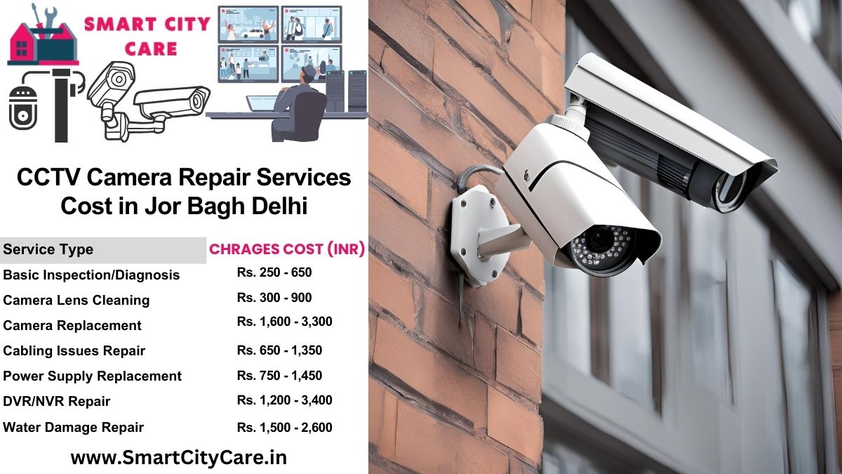 CCTV camera repair services charges list in Delhi, Jor Bagh