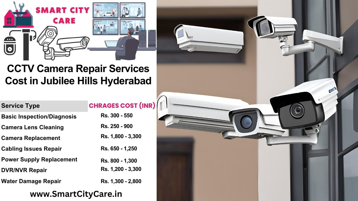 CCTV camera repair services charges list in Hyderabad, Jubilee Hills