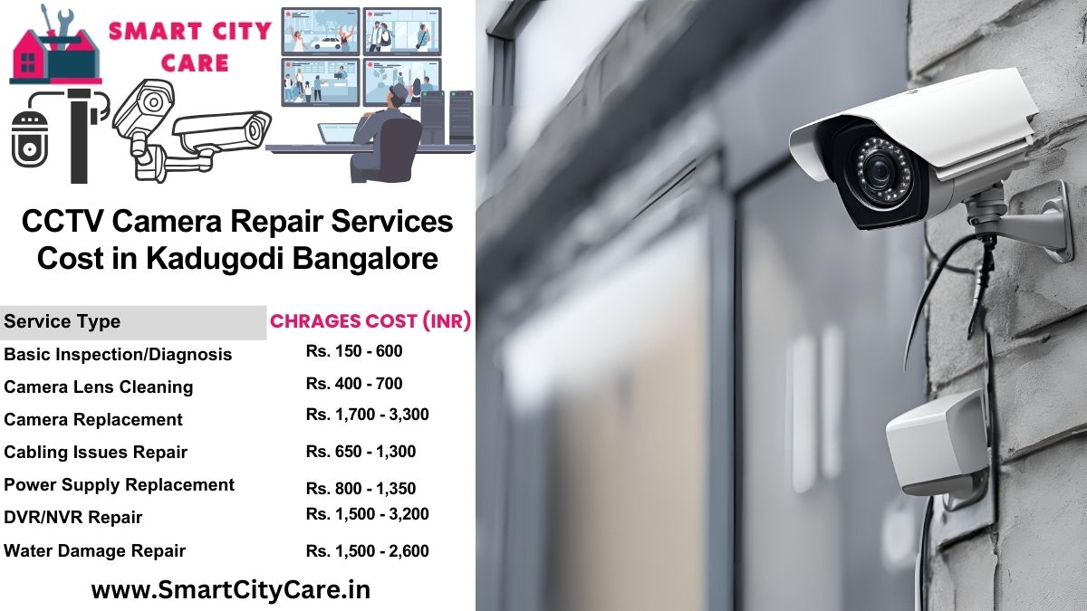 CCTV camera repair services charges list in Bangalore, Kadugodi