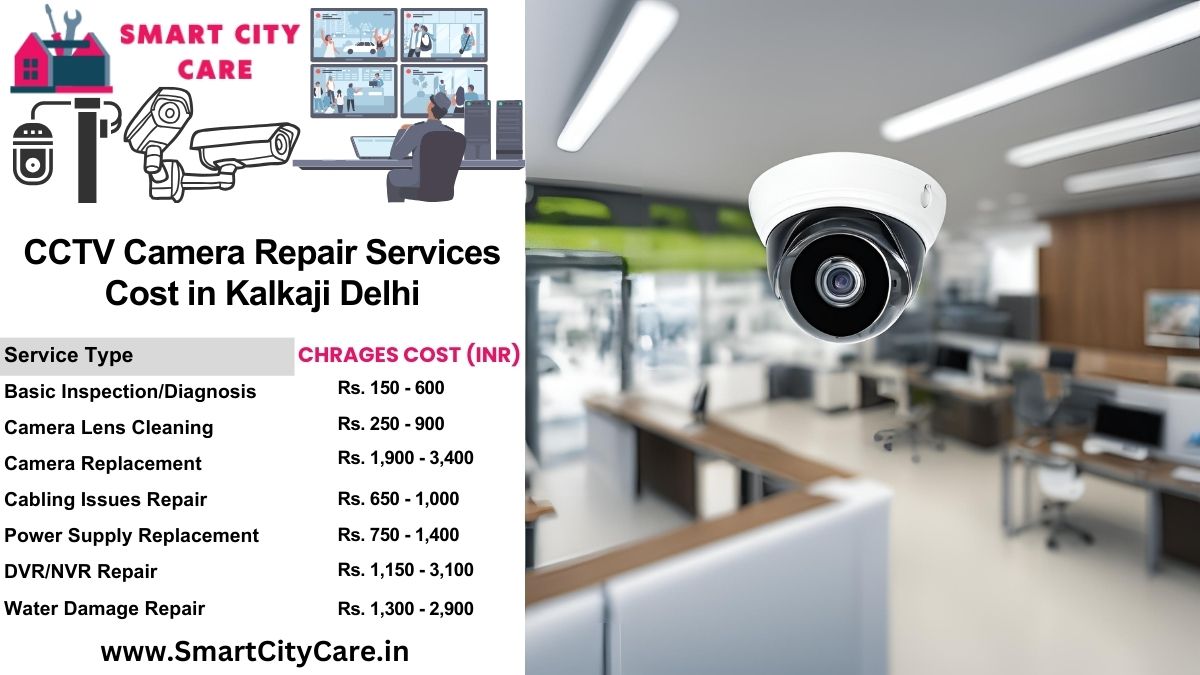 CCTV camera repair services charges in Delhi, Kalkaji