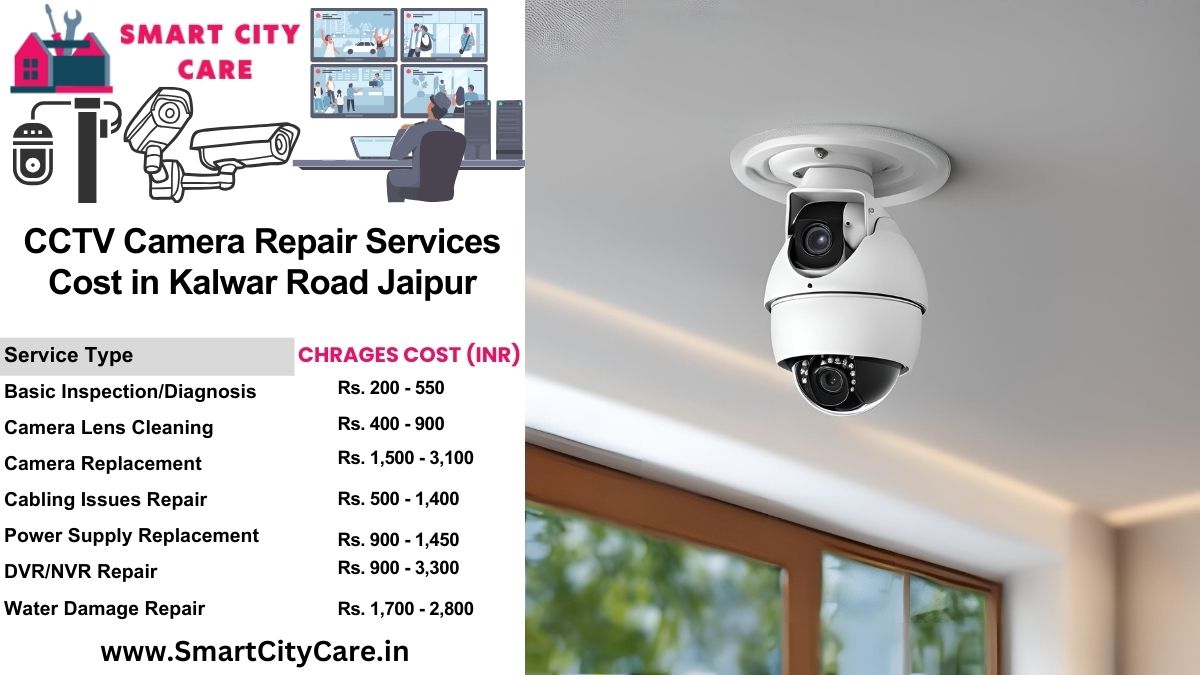 CCTV camera repair services charges list in Jaipur, Kalwar Road