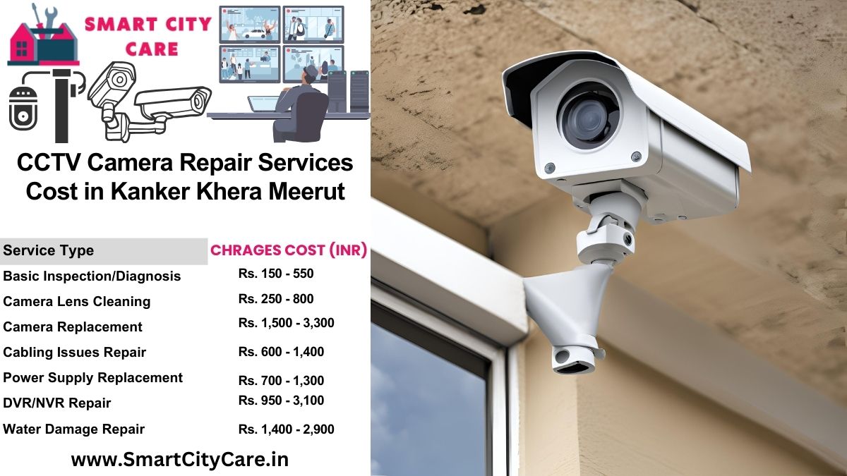 CCTV camera repair services charges list in Meerut, Kanker Khera