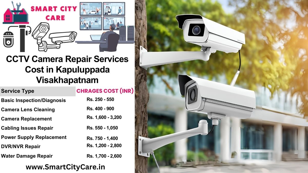 CCTV camera repair services charges list in Visakhapatnam, Kapuluppada