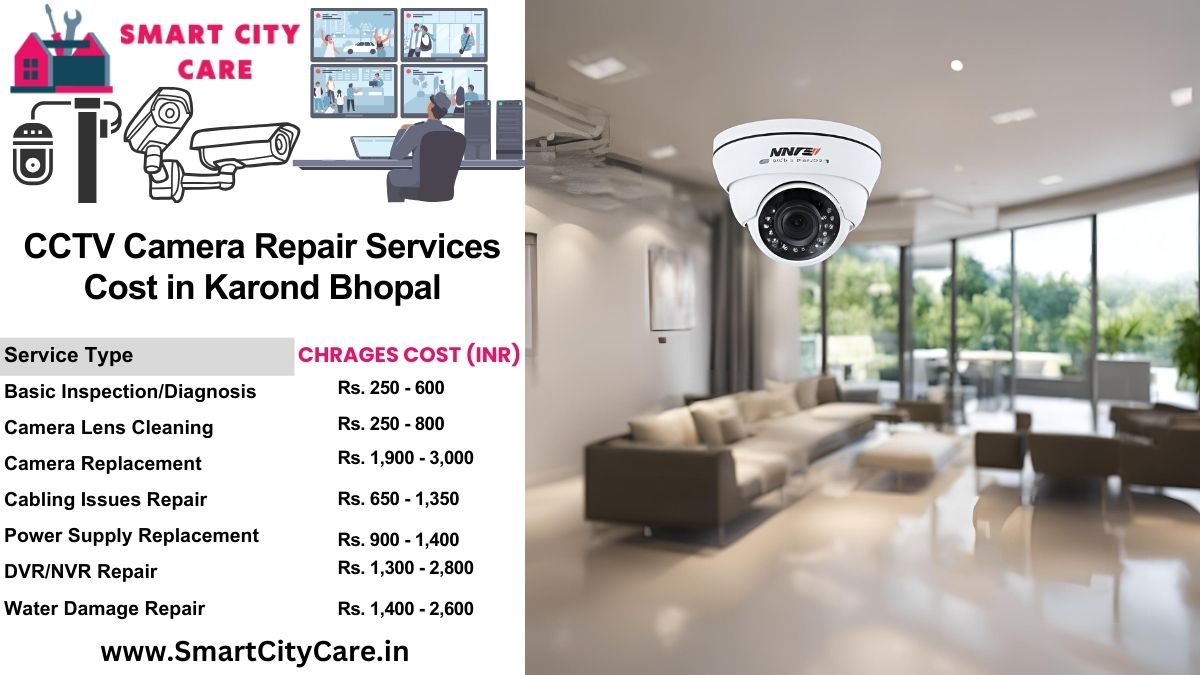 CCTV camera repair services charges list in Bhopal, Karond