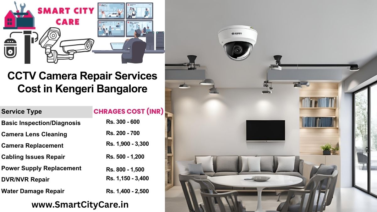 CCTV camera repair services charges list in Bangalore, Kengeri