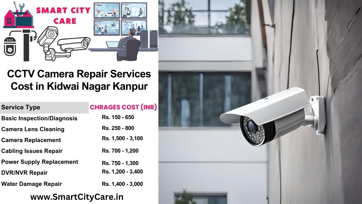 CCTV camera repair services charges list in Kanpur, Kidwai Nagar