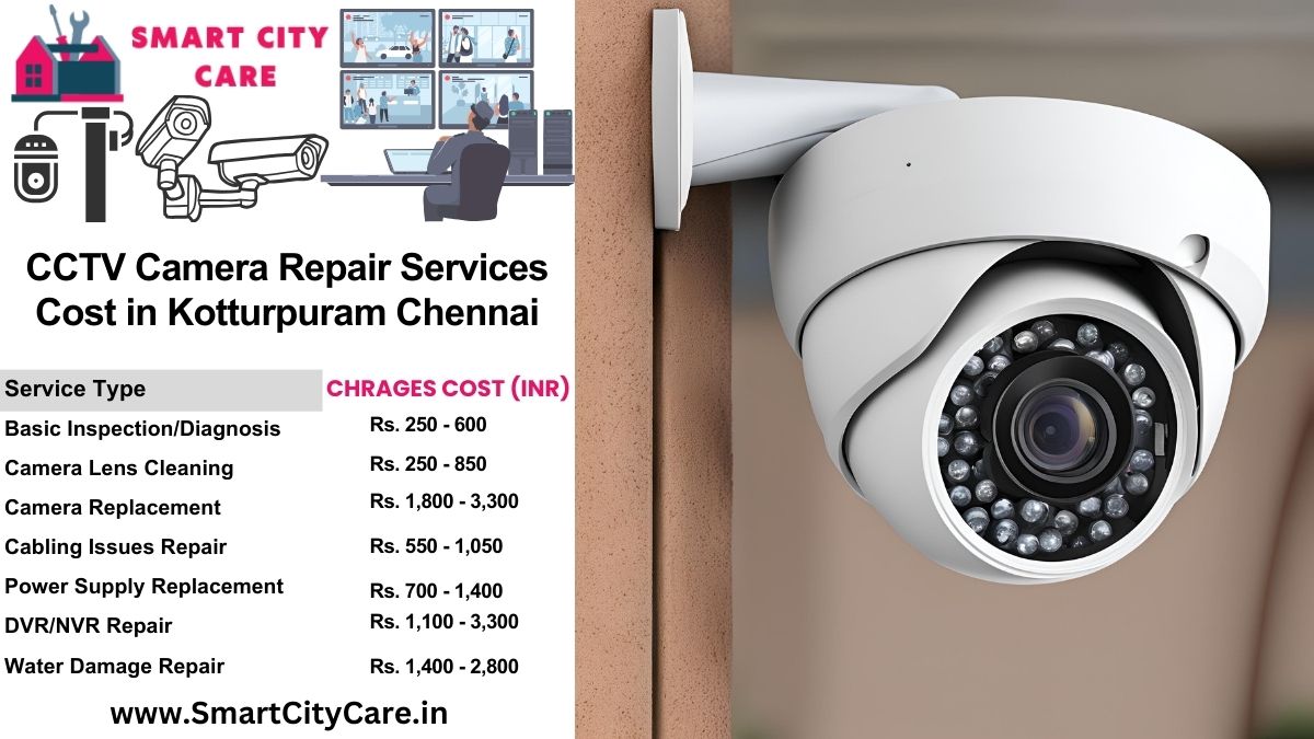 CCTV camera repair services charges list in Chennai, Kotturpuram