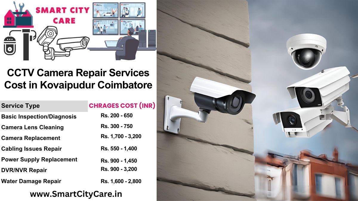 CCTV camera repair services charges list in Coimbatore, Kovaipudur