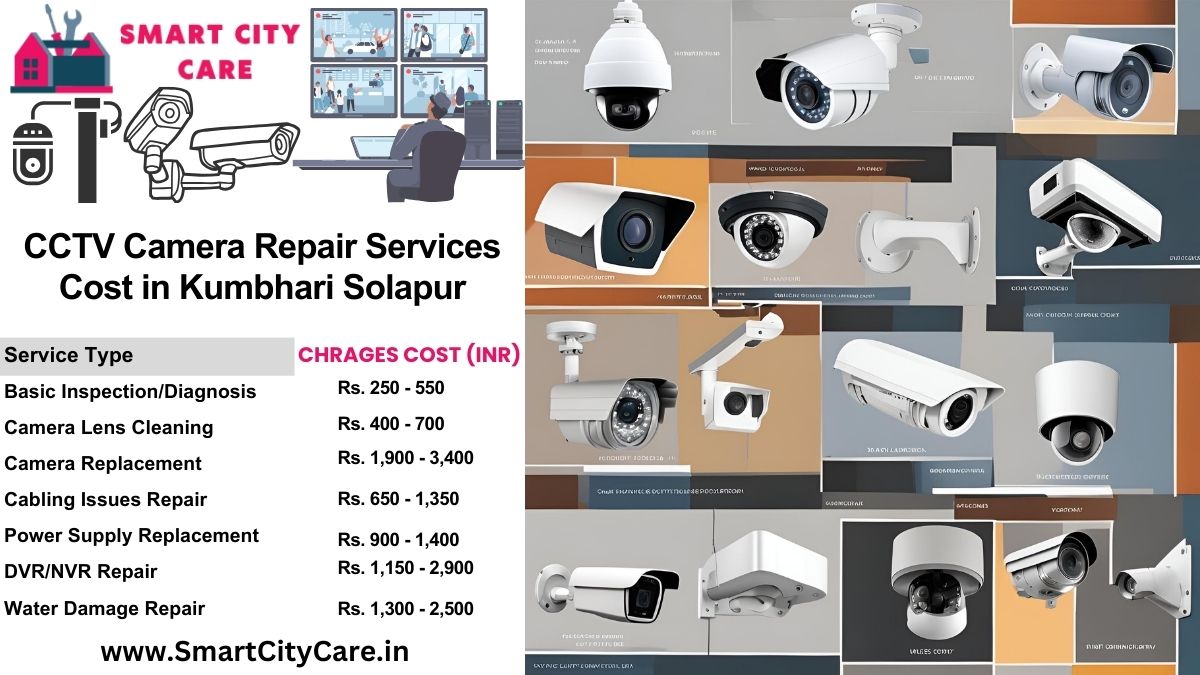 CCTV camera repair services charges list in Solapur, Kumbhari