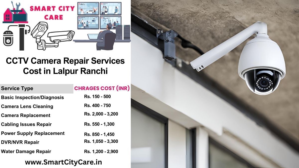 CCTV camera repair services charges list in Ranchi, Lalpur