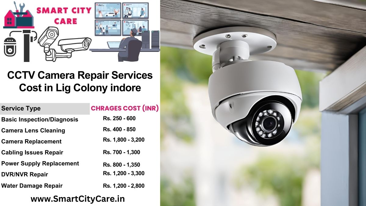 CCTV camera repair services charges list in Indore, LIG Colony