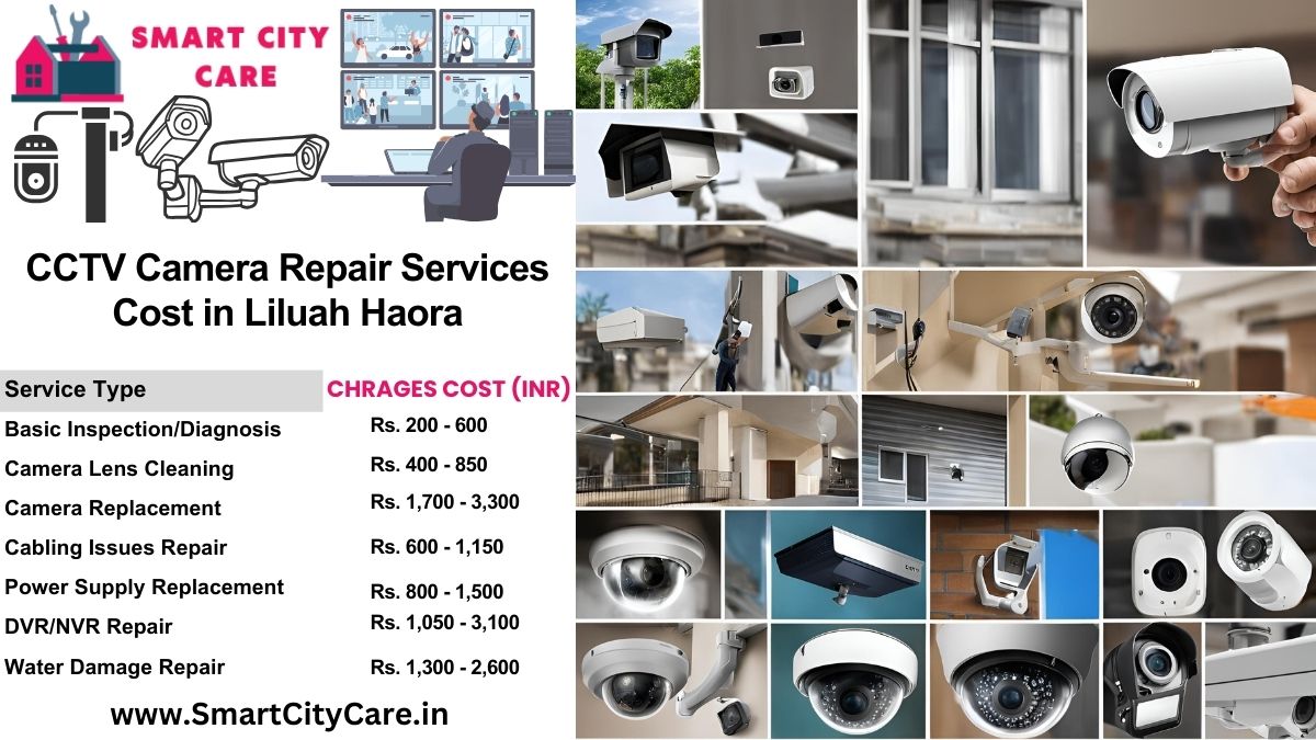 CCTV camera repair services charges list in Haora, Liluah